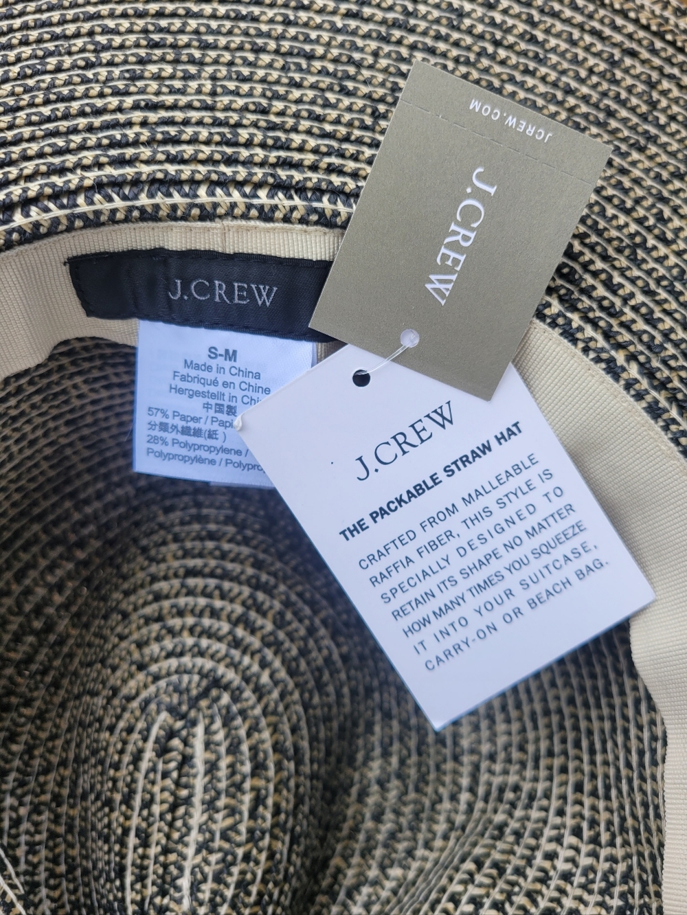 J. Crew Packable Straw Hat - Picture 2 of 5
